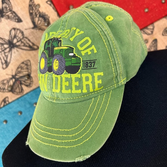 John Deere Accessories John Deere Toddler Hat Green Tractor Distressed Cotton Poshmark